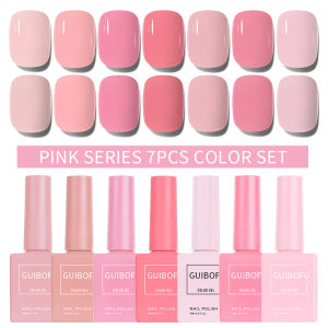 7Pcs/Set Gel Nail Polish Set Fall Shine Finish Semi Permanent Glitter Sequins Nail Polish Set Kit Soak Off Uv Varnish Nail Art