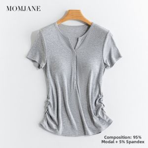Mom Jane | Pregnant Maternity Summer Thin Feed-Friendly Shirt Half Sleeve