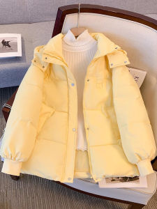 เสื้อแจ็คเก็ตผ้าฝ้ายทรงสั้นสำหรับผู้หญิง ฤดูหนาว 2025 ใหม่ แจ็คเก็ตขนเป็ดหนา ไซส์ใหญ่ อบอุ่น แฟชั่น ฤดูหนาว 2023