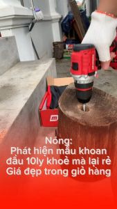 Máy Khoan Pin Drama D-5221 Không Chổi Than Đầu Kẹp Autolook 10mm Pin 5 Cell Chân Pin phổ Thông