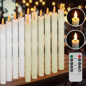 Flameless Taper Candles with Remote Control 10.6inch Battery Operated LED Candlesticks Flickering Candles for Christmas Wedding