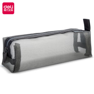 deli | Transparent Mesh Pencil Case Large Capacity