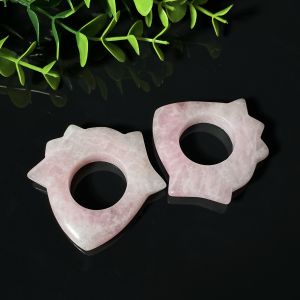 Random 1PC High Quality Rose Quartz Guasha Decoration Natural Crystal Raw Stone Birthday gift Scene decoration.