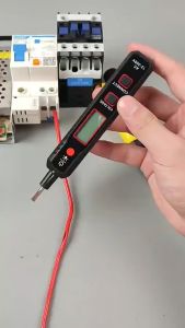 Bút thử điện - điện tử 12-300V màn hình LCD hiển thị đèn sáng.