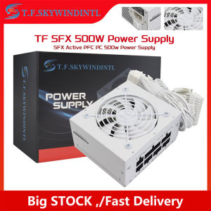 SFX500W Fully Modular Power Supply 500W White 20+ 4Pin Power source for PC Gaming Desktop Mini ITX Case Small Computer Case
