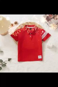 Áo Polo Cotton Có Ngắn Tay Ngắn 3 Sọc Cho Bé 14-42kg - Thời Trang Việt Nam