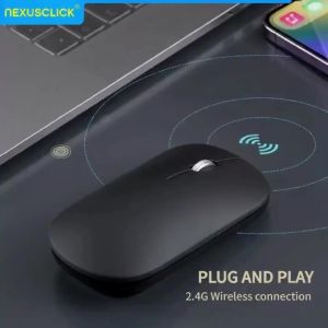 NEXUSCLICK 2.4G Bluetooth Dual Mode Wireless Mouse Silent Click Rechargeable Type-C Ergonomic Optical Mice For Office Notebook