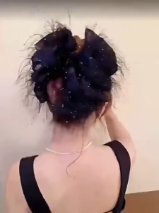 Kẹp tóc càng cua Phong cách Hàn Quốc Mới Tính Khí hai mặt Bow kẹp tóc Phụ Nữ Thanh Lịch Lấy Kẹp Tóc lưới gắn lông Kẹp tóc càng cua Clip