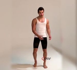 Qtree Abdomen Tummy Control Vest Men Waist Trainer Slimming Shapewear Compression Body Shaper Cincher Corrective Posture Corset