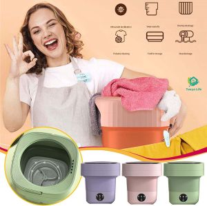 Tuoya Life Mini Washer & Dryer mini washing machine portable washing machine Large size 7Liters mini folding washing machine underwear special washing small washing machine Washing Machines mini washingmachine with dryer foldable washing machine