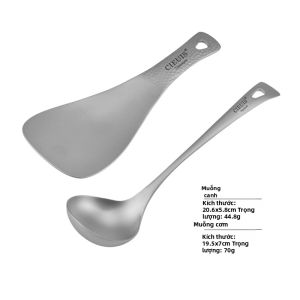 CIEUIS | Muỗng Lớn Titanium Nhẹ và Dễ Mang