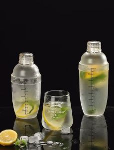 High Quality Acrylic Milk Tea Shaker Cocktail Juice Shaker Bottle Blender Bar Supplies
