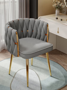 Elegant Rotatable Makeup Chair High Aesthetic Value Nail Salon Chair Bedroom Desk Chair Home Use Vanity Stool Modern Simple Style