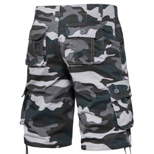 ผู้ชายกางเกงขาสั้น Camo ฤดูร้อนสบายๆครึ่งกางเกงลวงตากีฬากลางแจ้งสั้นกางเกงกระเป๋าด้านข้างผ้าฝ้ายกางเกงขาสั้นระบายอากาศ