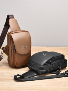 Túi Đeo Vai Nam Thời Trang 2024 Túi Đeo Chéo Da Thường Ngày Thể Thao Túi Đeo Ngực Nhỏ Túi Đeo Vai Đơn Bằng Da Bò Hai Lớp