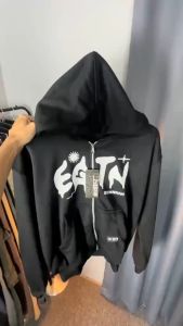 Sweater Hoodie Boxy ZIPPER EGTN SOMNIUM STARS Fleece