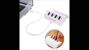 Type C ABS High Speed Mini 4 Ports USB 3.1 OTG HUB With Phone Tablet Holder