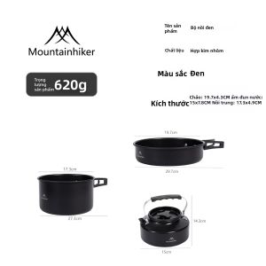 Mountainhiker | Bộ Dụng Cụ Nấu Ăn Cắm Trại Đa Năng Di Động Bằng Hợp Kim Nhôm Thiết Yếu Cho Các Chuyến Đi Dã Ngoại Gia Đình