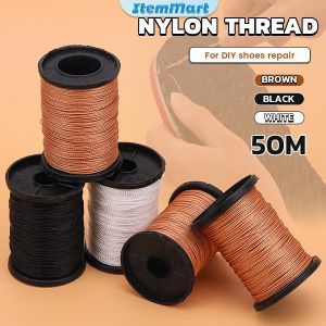 ItemMart 50m Nylon Thread Durable Flat Hand Stitching Handicraft Cord Width 0.6mm