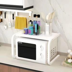 2-Layer Large Capacity L-shaped Kitchen Storage Rack