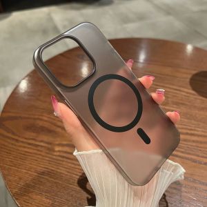 TAOYUNXI | Matte Clear Magnetic Phone Case For iPhone 14 15 17 Pro 13 16 11 12 Pro Max Air For Magsafe Shockproof Wireless Charging Cover