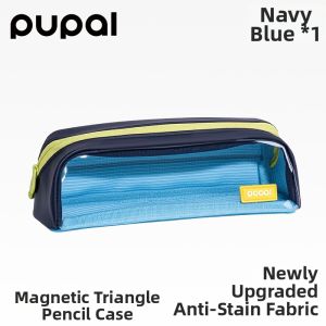 deli | Magnetic Stain-Resistant Pen Case Large Capacity Portable Standing