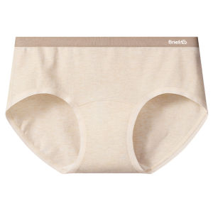 AIMO | กางเกงชั้นในทรงสามเหลี่ยมผ้าฝ้ายแท้สำหรับผู้หญิง กางเกงขาสั้นบาง กางเกงชั้นในไร้ตะเข็บ ระบายอากาศได้ดี ไม่รัดรูป 4 ตัว