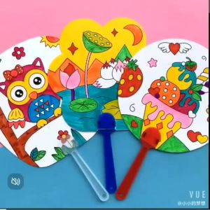 Kipas Kertas DIY untuk Mewarnai - Goodie Bag Souvenir Ultah Anak Prakarya Kreatif & Seru