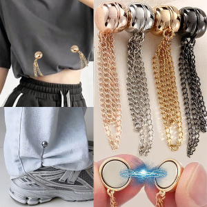 4PCS DIY Sewing Supplies Hooks Chain Magnetic Buckle Exquisite Brooch Buckles Roll Up Pants Legs Alloy Change Shorts Trouser Leg