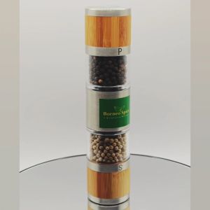 Black (20g) and White (20g) Pepper Grinder Modern wooden style Grinder Spices Seasoning