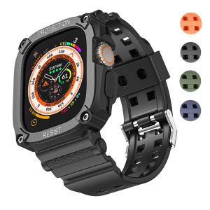 Case+strap for Apple Watch Ultra 2 49mm Band TPU Protect Bumper Sport Bracelet Men Bands for Iwatch Series Ultra 49mm Cover