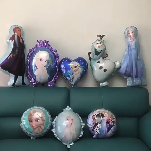 Balon untuk ulang tahun Anak cewek perempuan Karakter Frozen Mini Bulat