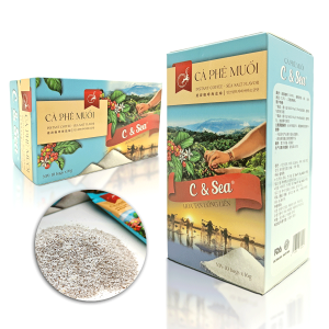 C&Sea Instant Coffee with Sea Salt Chocolate Flavor Vietnam Origin 160g Net Content Coffee Beans Type Bar Wrapped Packaging