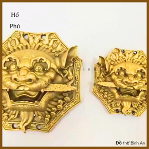 Hổ phù An gia hóa sát bằng Đồng nguyên chất - Đồ thờ Bình An - Decor Phong thủy