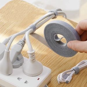 1/5M Cable Organizer Cable Management Wire Winder Tape Earphone Mouse Cord Management Ties Protector For iPhone Xiaomi Samsung