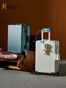 Large Capacity Aluminum Frame Luggage Suitcase with Pull Rod Boarding Travel Suitcase for Men And Women Kikito Brand