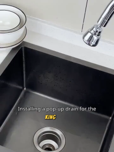 Best Seller STAINLESS STEEL POP-UP SINK DRAIN FILTER | Upgraded-Durable Bouncing Kitchen Sink Plug | Easy Press Pop-Up Stopper for Kitchen Sinks | Quick Drainage and Odor Prevention | Removable Hair & Food Catcher | Easy to Clean Design | Etc.