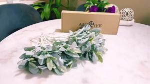 Artificial Plants Flocking Rabbit Ear Grass Wedding Christmas Decorations Vase for Home Scrapbooking DIY Gifts Box Autumn Garden