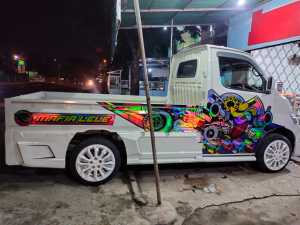 STIKER STRIPING THAILOOK "HOLOGRAM" UNTUK MOBIL PICK UP GRANMAX NEW CARRY L300 FUTURA/T120SS MEGA CARRY/APV FUTURA 1.0 ESPASS DLL