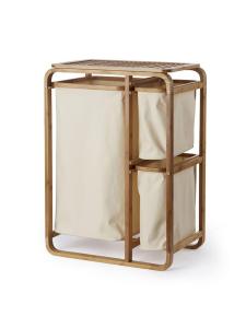 HUAYASEN | Bamboo and Wood Laundry Basket Home Classification Storage