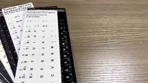 B*1PCS English Keyboard Replacement Stickers White on Black Any PC Computer Laptop