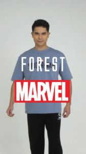Forest x Marvel Spiderman Premium Weight Air-Cotton Oversized Round Neck Tee Family Tee Men / Kids - FA20006 / FAK20006