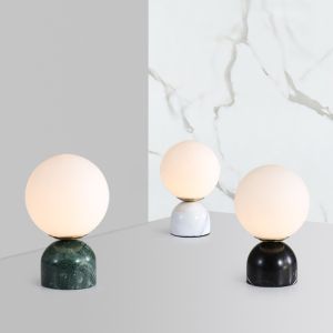 Nordic creative and fashionable marble living room table lamp modern and simple personality bedroom bedside lamp study glass table lamp