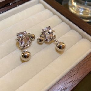 Srrmhyn Chuỗi Mũi Khoan Vuông Tròn Dạ Hội Nữ Cá Tính Thời Trang Thiết Kế Bông Tai Cảm Giác Cao Cấp Ins Quà Tặng Văn Hóa Sáng Tạo Nhỏ