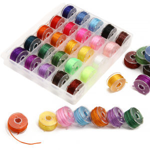 Box Set 25pcs 0.5mm 6meters/rollSuper Elastic Crystal Beading Cord Thread Make Bracelet Necklace For DIY Jewelry Craft Making Beads