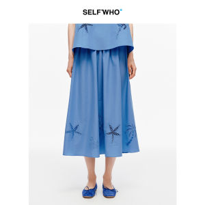 Hollow Embroidery Marine Theme Bubble Sleeve Summer Top