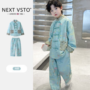 New Chinese Style Two-Piece Set for Boys Spring Autumn Fashionable Traditional Tang Costume Childrens Clothing next VSTO