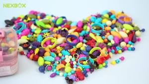 NEXBOX Girls Crafts Jewelry Making Kit for Toddlers - Pop Beads Toys Sets for Little Kids Age 3 4 5 6 Year Old Ideas Birthday Gifts