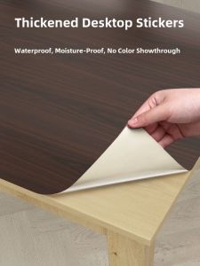 Thickened Walnut Wood Color Desktop Sticker Wooden Table Patch Cabinet Furniture Renovation Self Adhesive Wood Grain Sticker