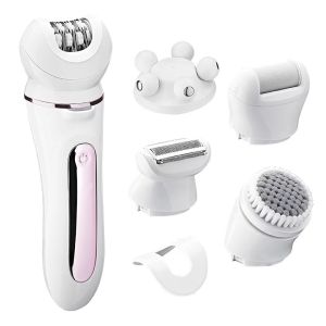 Kemei KM-7936 Epilator Hair Remover Shavers For Woman Bikini Pubic Hair Trimmers Cleansing Massage 5 In 1